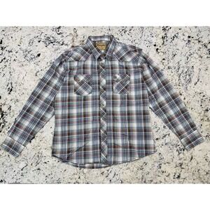 NWOT Wrangler Retro Pearl Snap Western Shirt Mens XL Modern Fit Long Sleeve